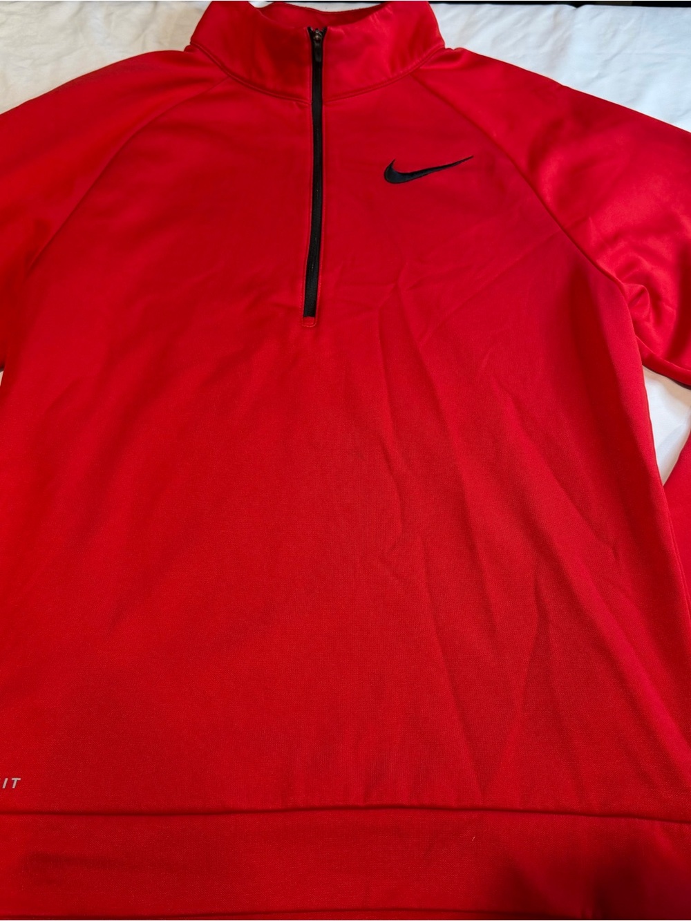 Nike Red Quarter-Zip Performance Pullover